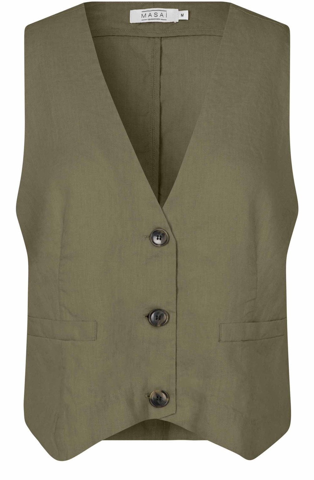 MaJordyn Dusky Green Linen Waistcoat