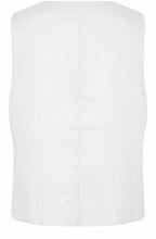 MaJordyn White Linen Wasitcoat