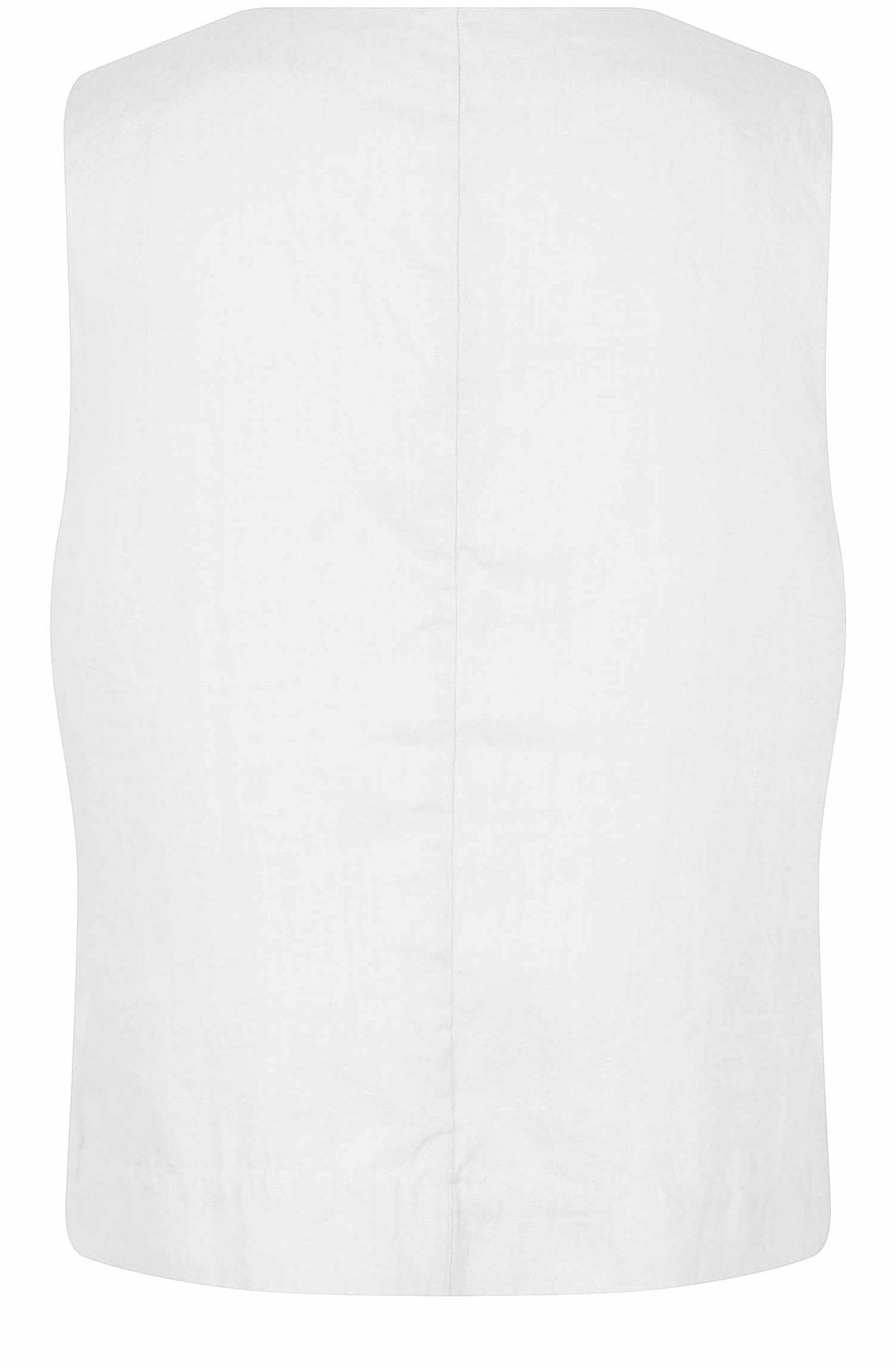 MaJordyn White Linen Wasitcoat