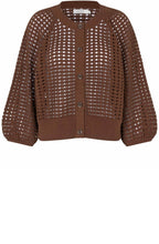 MaLakker Chestnut Open Weave Cardigan