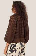 MaLakker Chestnut Open Weave Cardigan