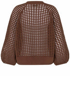 MaLakker Chestnut Open Weave Cardigan