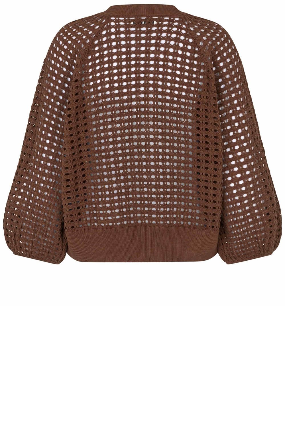 MaLakker Chestnut Open Weave Cardigan
