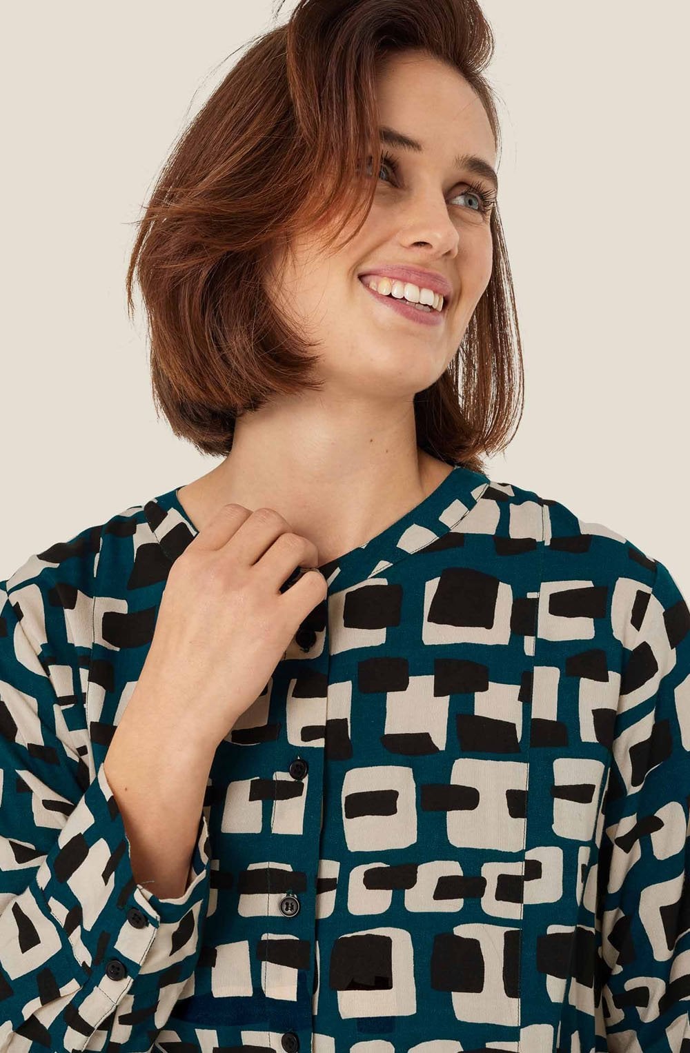 MaNago Reflecting Pond Button Down Dress