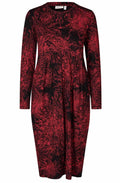 MaNamo Geranium Firework Fitted Jersey Dress