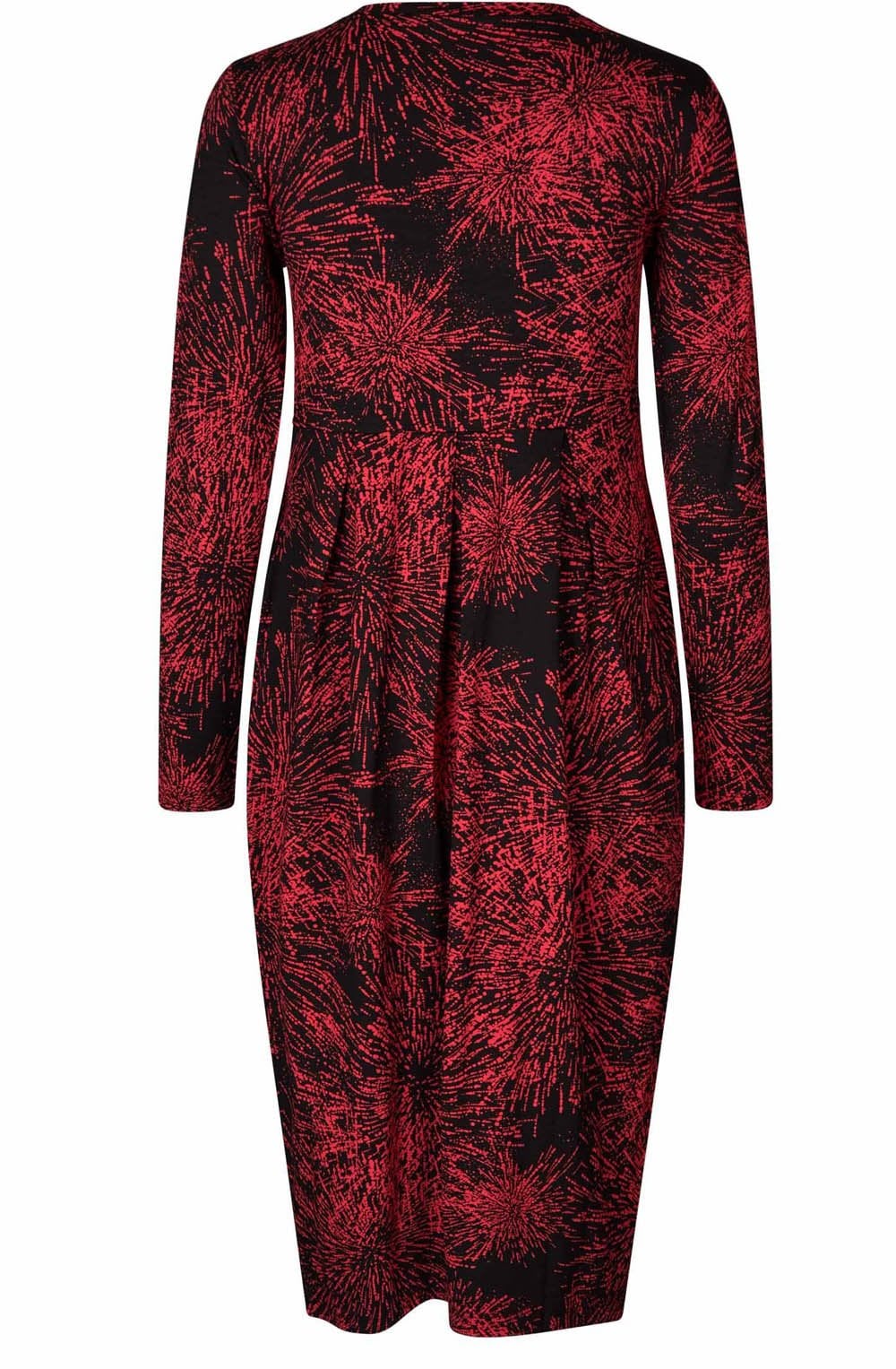 MaNamo Geranium Firework Fitted Jersey Dress