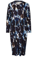 MaNamo Maritime Blue Fitted Jersey Dress
