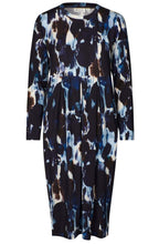 MaNamo Maritime Blue Fitted Jersey Dress