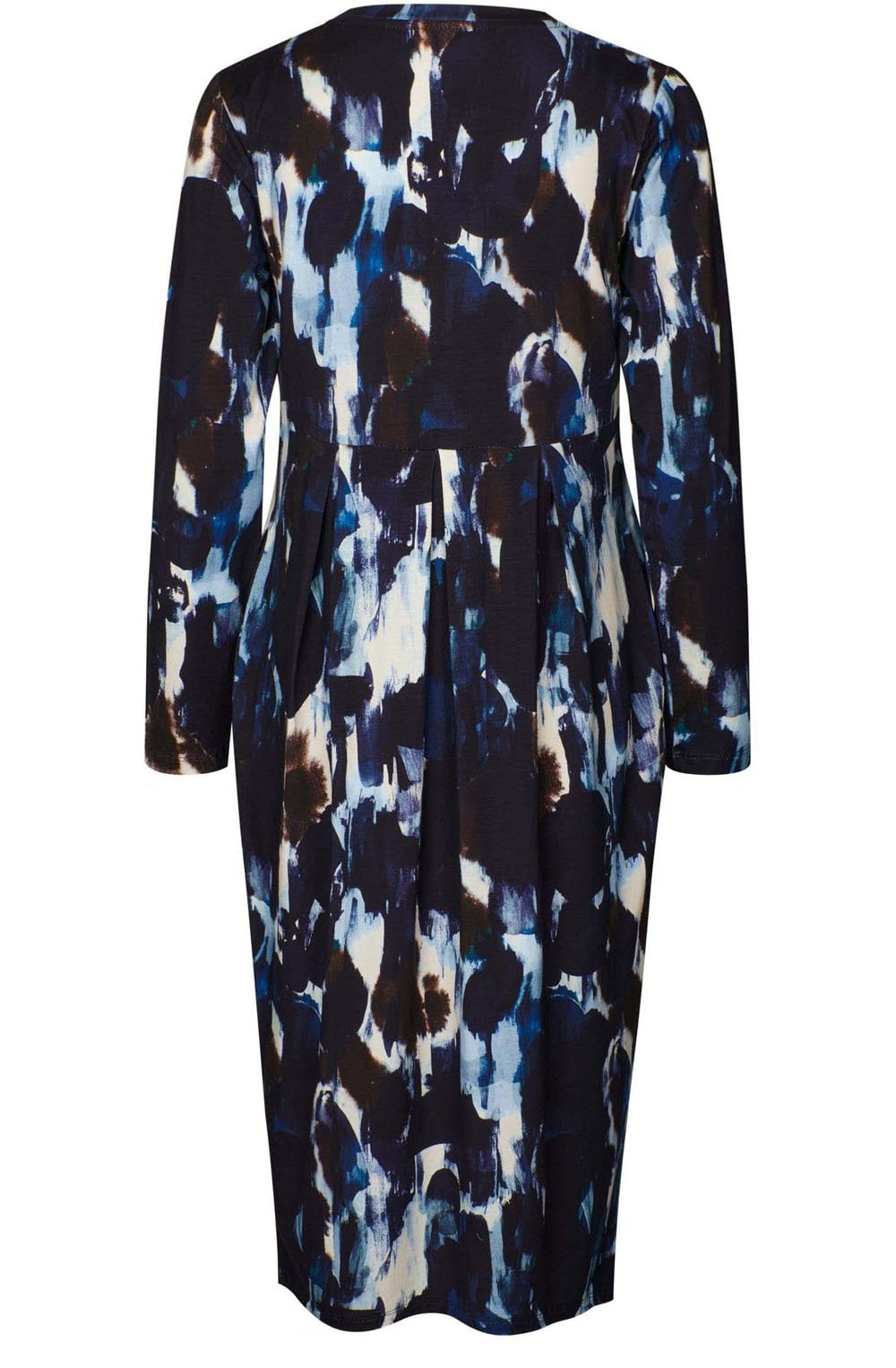 MaNamo Maritime Blue Fitted Jersey Dress