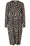 MaNamo Polka Dot Fitted Jersey Dress