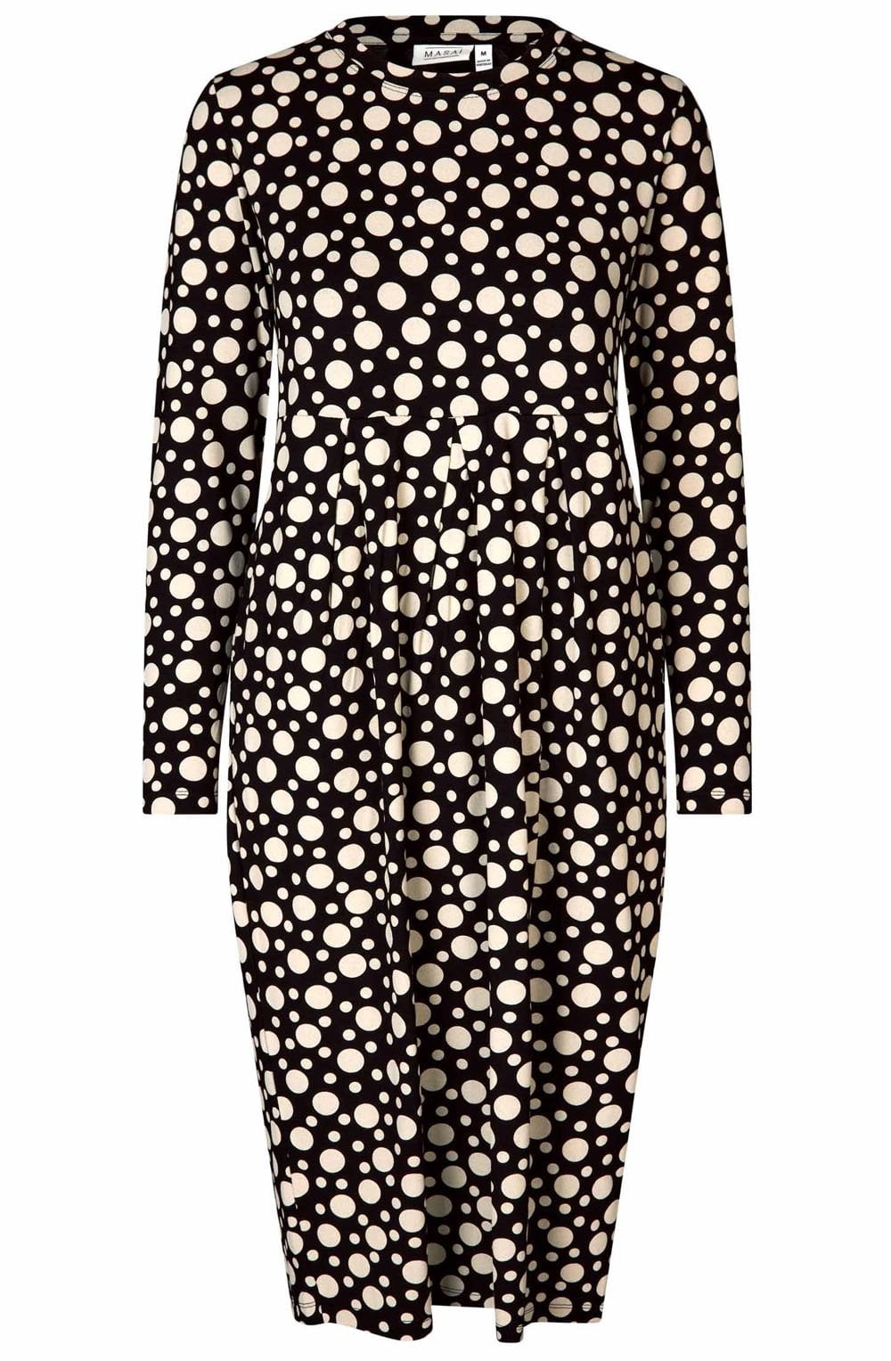 MaNamo Polka Dot Fitted Jersey Dress