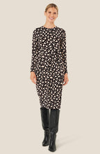 MaNamo Polka Dot Fitted Jersey Dress