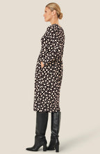 MaNamo Polka Dot Fitted Jersey Dress