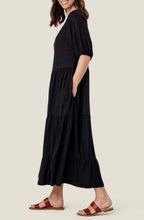 MaNancie Black Linen Mix Jersey Dress