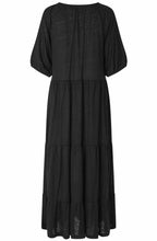 MaNancie Black Linen Mix Jersey Dress