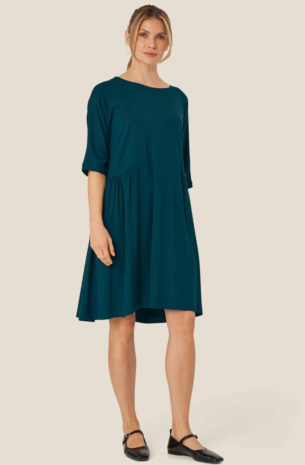 MaNarail Reflecting Pond Button Jersey dress