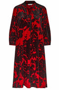 MaNejalu Scarlet Sage Velvet Dress