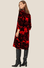 MaNejalu Scarlet Sage Velvet Dress