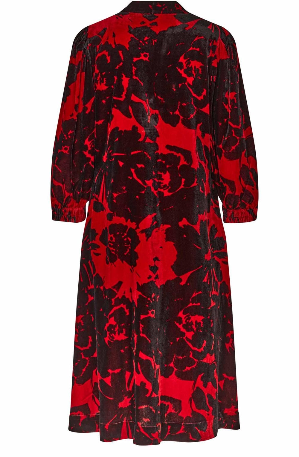 MaNejalu Scarlet Sage Velvet Dress