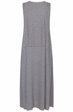 MaNellore Navy Peony Striped Linen Mix Dress