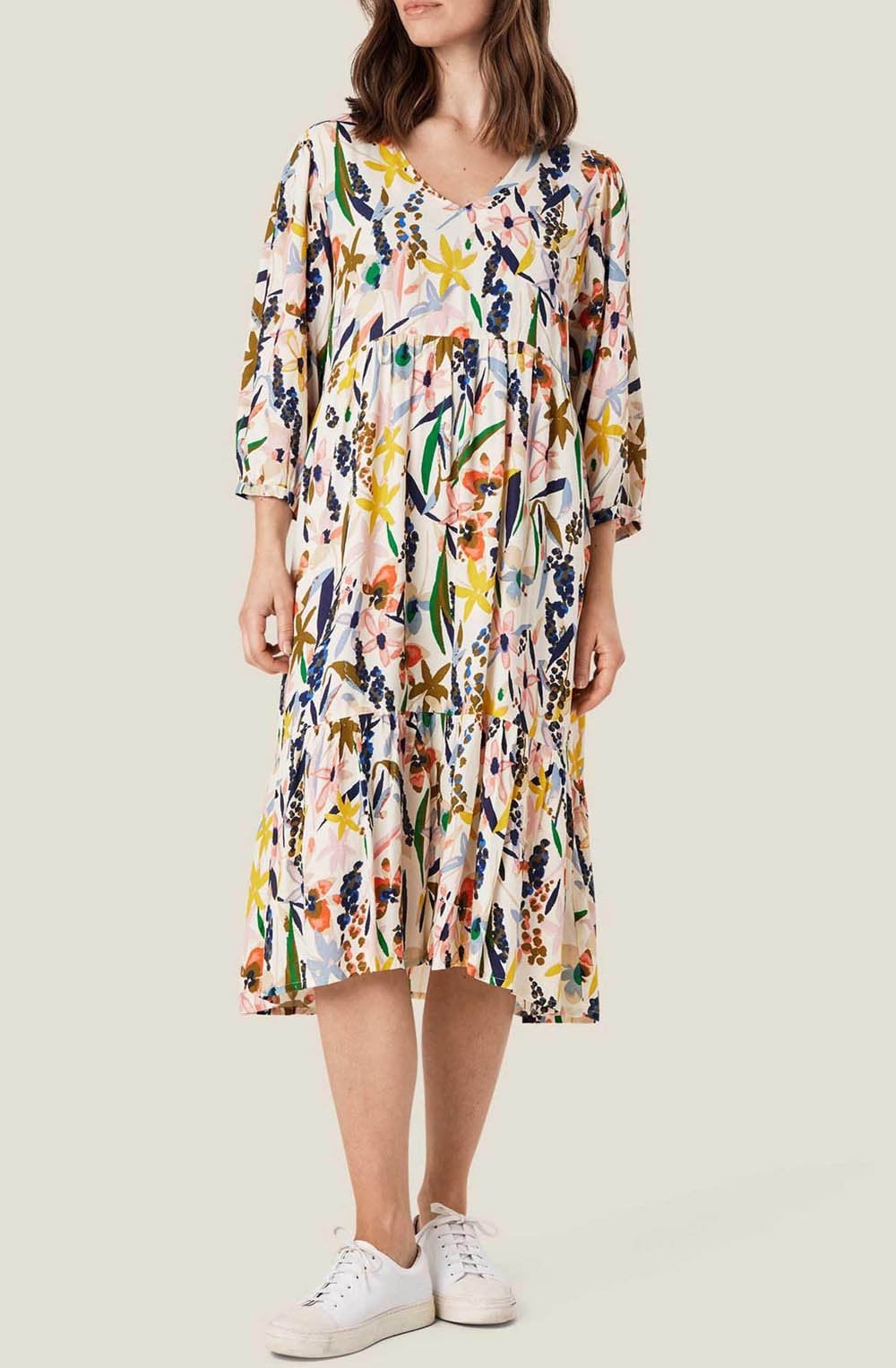 MaNette Whitecap Floral Dress