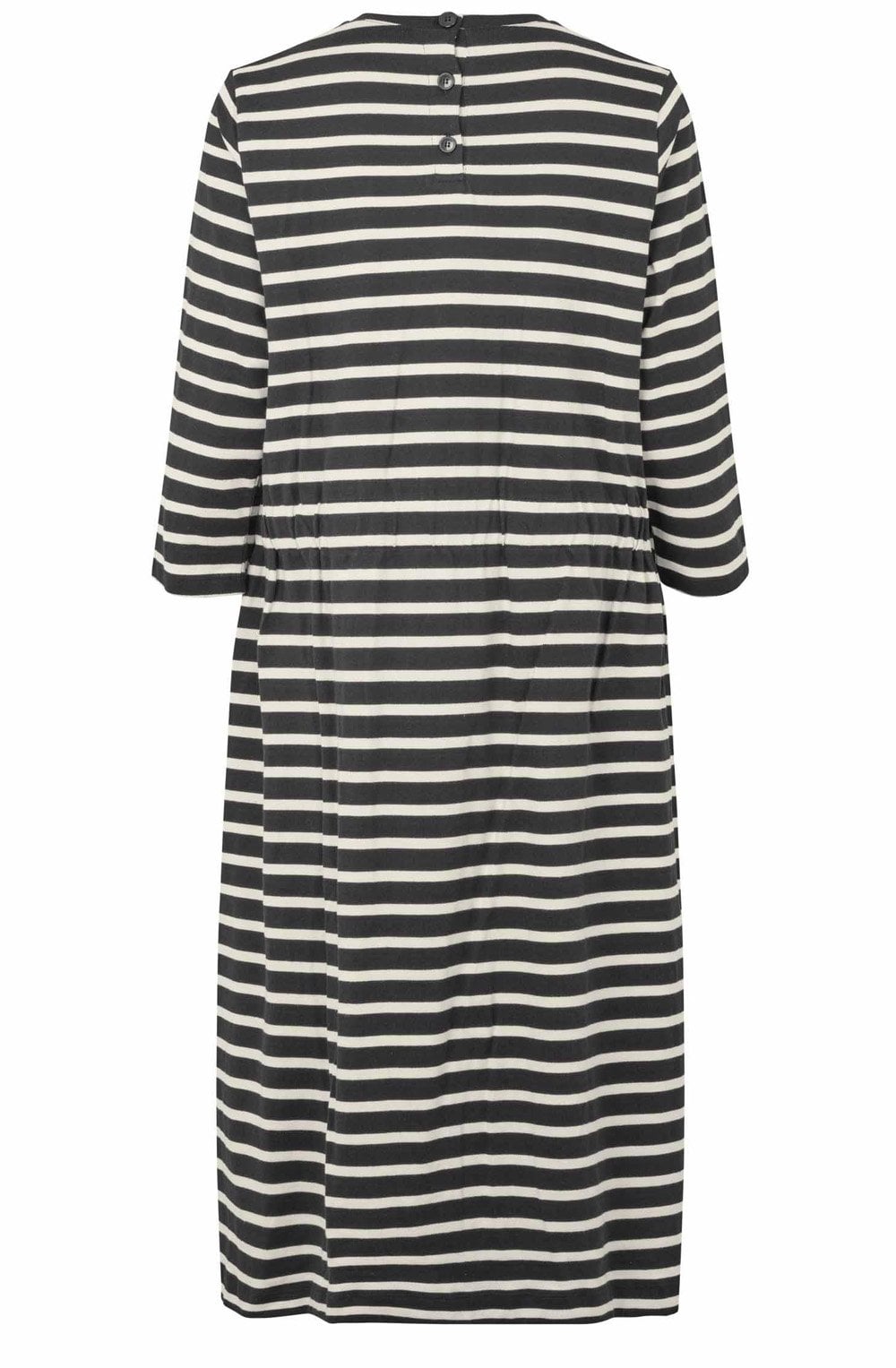 MaNieve Black and Cream Waisted Dress
