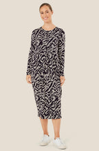 MaNilana Black Jersey Tulip Dress