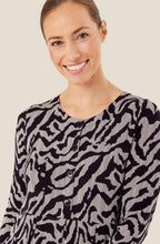 MaNilana Black Jersey Tulip Dress