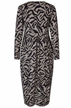 MaNilana Black Jersey Tulip Dress