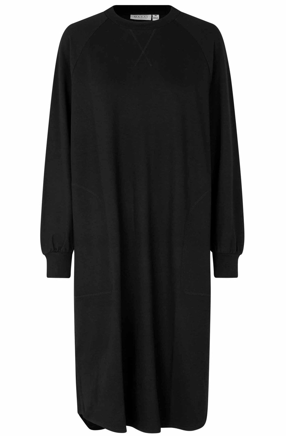 MaNinen Black Jersey Sweater Dress