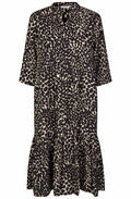MaNitzan Black Print Dress