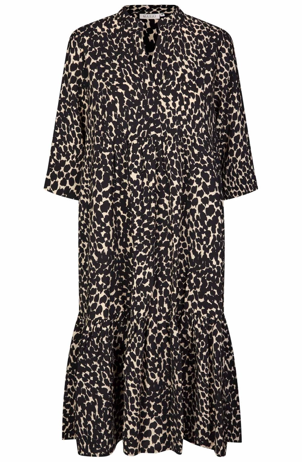 MaNitzan Black Print Dress