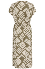 MaNovato Dusky Green Drawstring Waist Dress