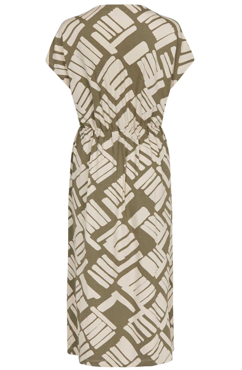 MaNovato Dusky Green Drawstring Waist Dress
