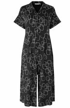 MaNydia Black Geometric Print Jersey Jumpsuit