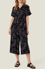 MaNydia Black Geometric Print Jersey Jumpsuit