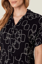 MaNydia Black Geometric Print Jersey Jumpsuit