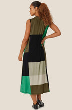 MaOctava Green Drawstring Neck Jersey Dress