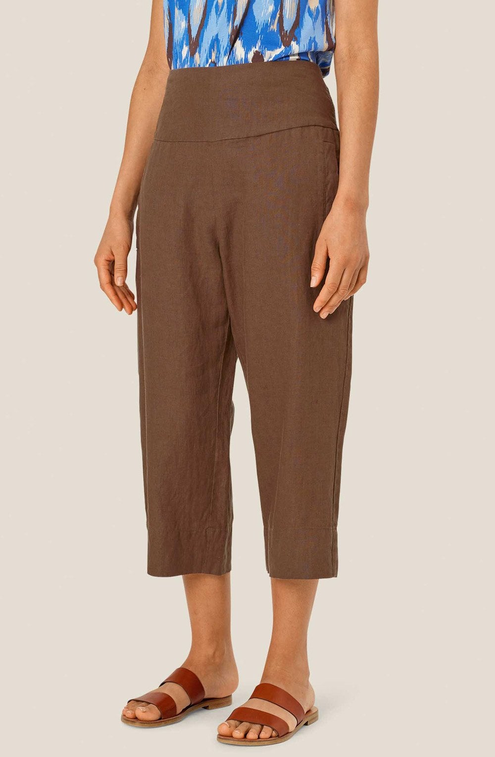 MaPallas Chestnut Linen Trousers
