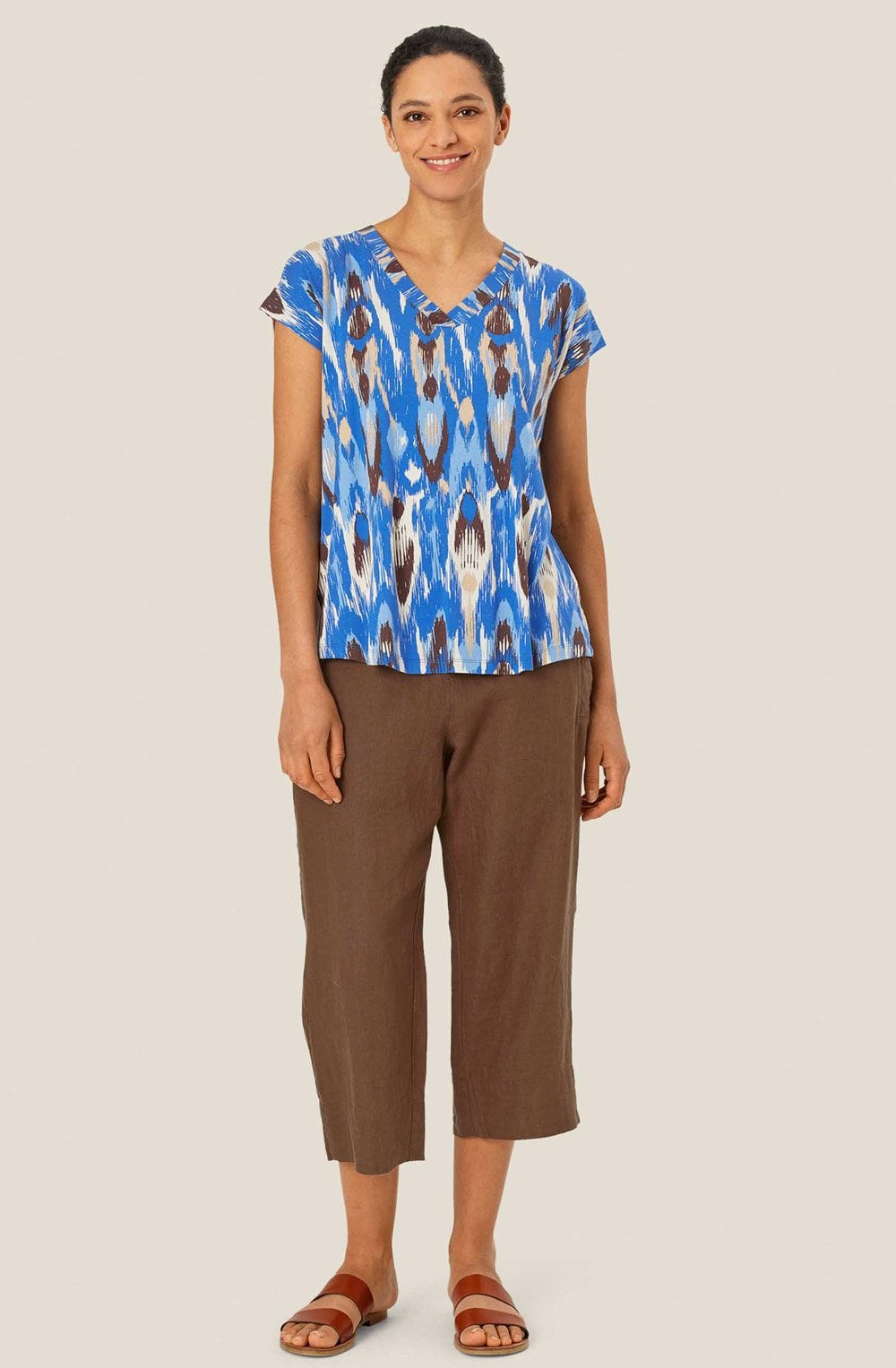 MaPallas Chestnut Linen Trousers
