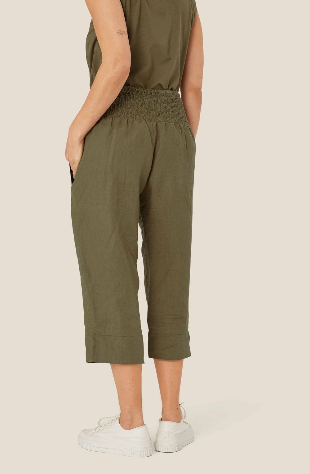 MaPallas Dusky Green Linen Trousers