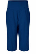 MaPallas Navy Peony Linen Trousers