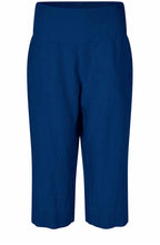 MaPallas Navy Peony Linen Trousers