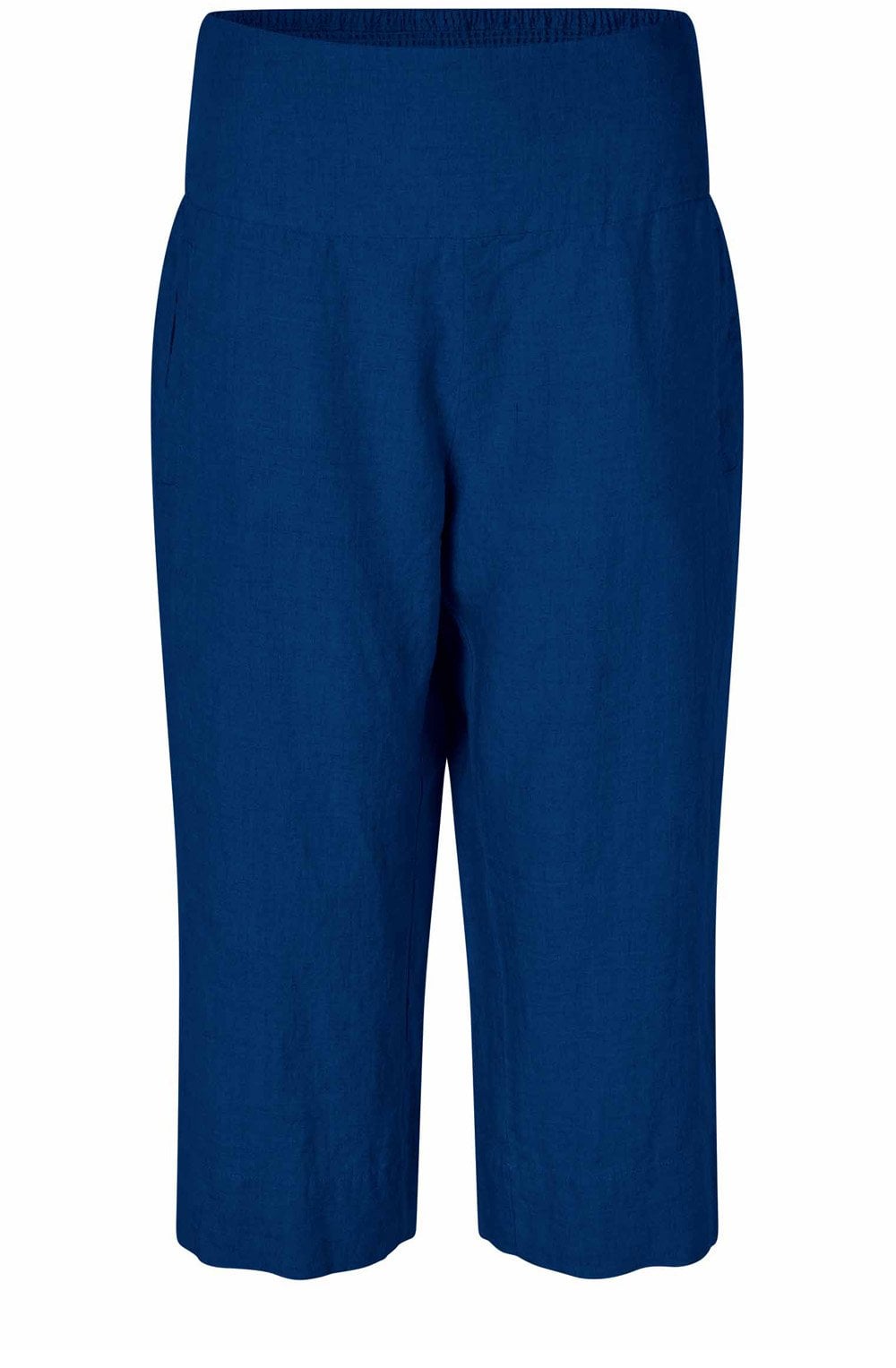 MaPallas Navy Peony Linen Trousers
