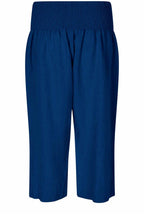 MaPallas Navy Peony Linen Trousers