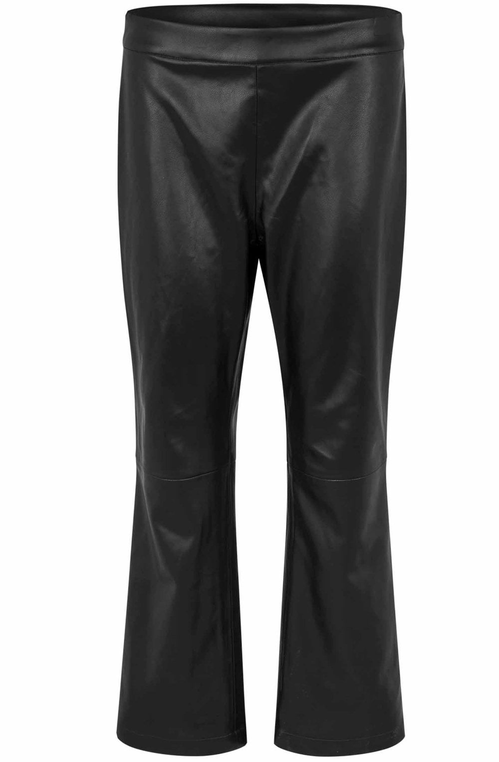 MaPanadi Black Leather Look Trousers