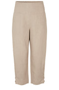 MaPenna Natural Linen Ankle Length Trousers