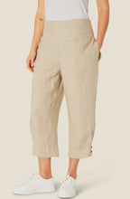 MaPenna Natural Linen Ankle Length Trousers
