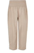 MaPenna Natural Linen Ankle Length Trousers