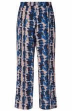 MaPeonos Navy Peony Wide Leg Trousers